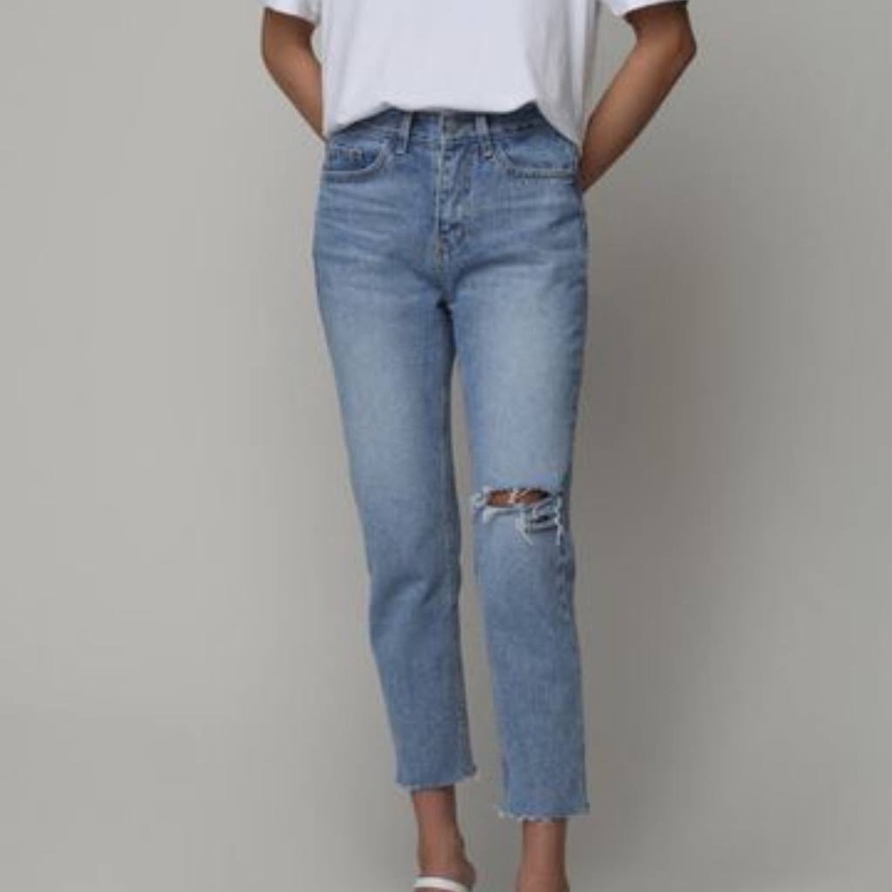 Oak + Fort ripped distressed denim jeans - size small
